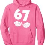 67 Number Sixty-Seven Funny Hands Meme Teen Kid Matching Pullover Hoodie p