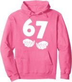 67 Number Sixty-Seven Funny Hands Meme Teen Kid Matching Pullover Hoodie p
