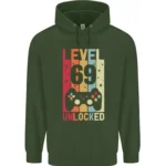 69th Birthday 69 Year Old Level Up Gamming Mens green