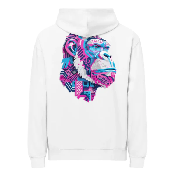 Apollo Pop Men’s Oversized Boxed Hoodie (back print) white