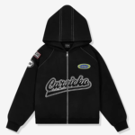 Carsicko Racing Club Zip-Up Black Hoodie