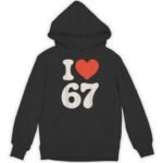 Classic 67 Meme I Love Six Seven Hoodie black