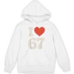 Classic 67 Meme I Love Six Seven Hoodie white
