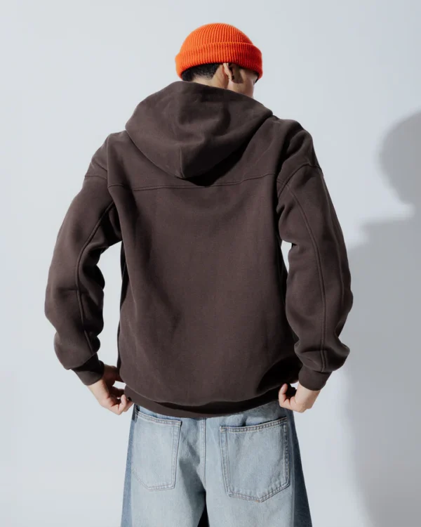 Originals Heavy Weight Boxy Zip Hoodie Brown 1