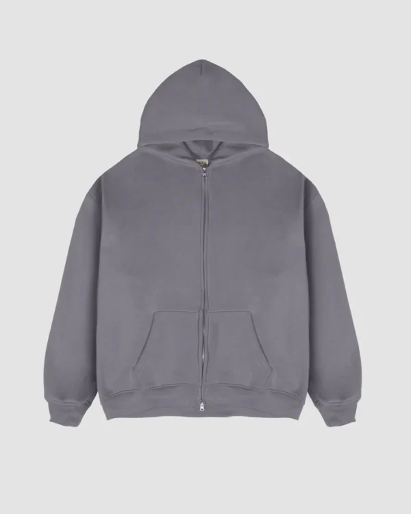 Originals Heavy Weight Boxy Zip Hoodie Steel Grey