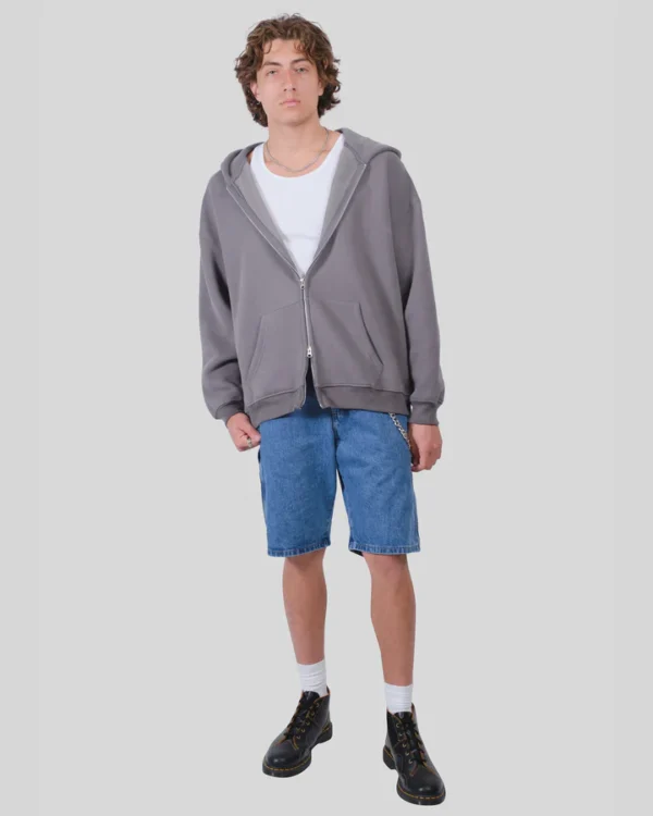 Originals Heavy Weight Boxy Zip Hoodie Steel Grey 1