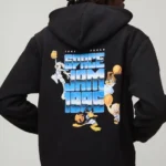 Oversized Boxy Space Jam License Zip Thru Hoodie