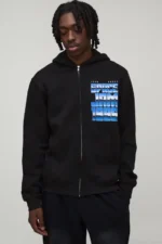 Oversized Boxy Space Jam License Zip Thru Hoodie 2