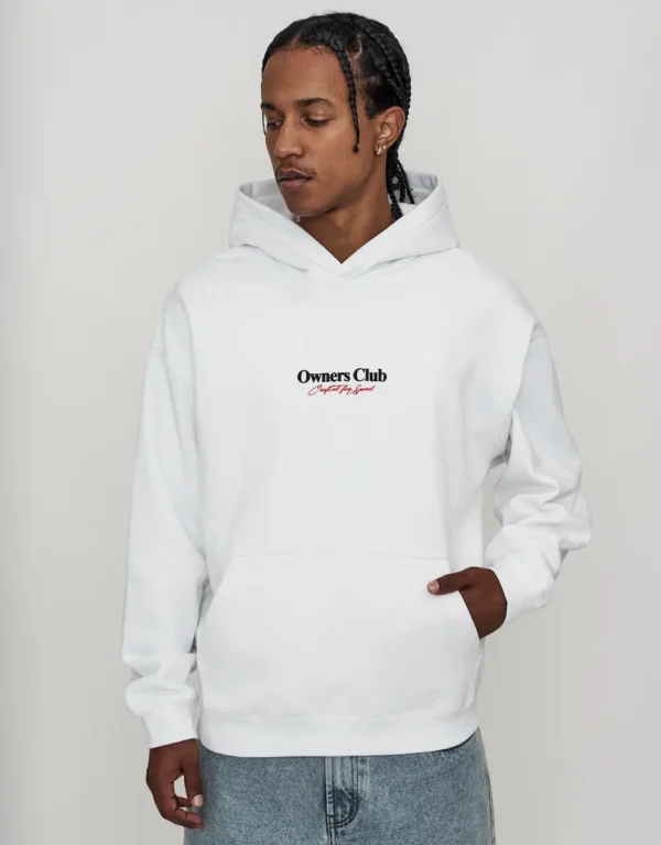 Owners Club Oversized Hoodie in Blanc 1