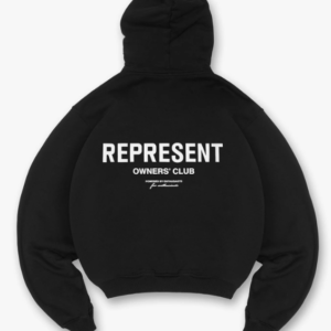 Represent Owners Club Hoodie $200 SIZE & FIT Oversized Pullover Hoodie black