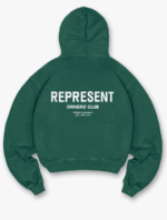 Represent Owners Club Hoodie $200 SIZE & FIT Oversized Pullover Hoodie graeen k