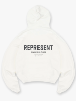 Represent Owners Club Hoodie $200 SIZE & FIT Oversized Pullover Hoodie white