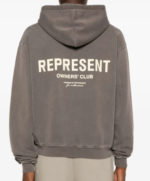 Represent Owners Club hoodie taupe grey 1