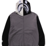 SHARK FULL ZIP HOODIE #1 MENS black