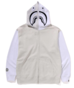 SHARK FULL ZIP HOODIE #1 MENS gray