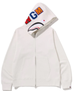 SHARK FULL ZIP HOODIE MENS ivory