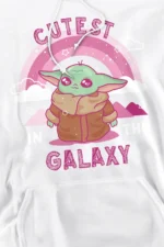 Star Wars Grogu Cutest In The Galaxy Hoodie, White 1