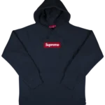 Supreme Box Logo Hooded Sweatshirt navy 1