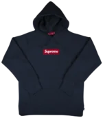 Supreme Box Logo Hooded Sweatshirt navy 1