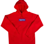 Supreme Box Logo Hooded Sweatshirt red