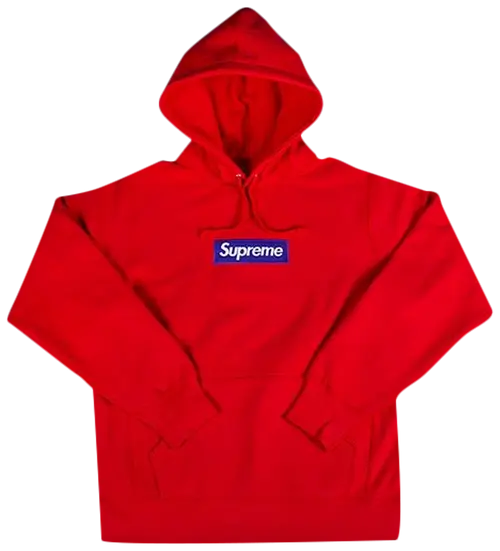 Supreme Box Logo Hooded Sweatshirt red
