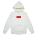 Supreme Box Logo Hooded Sweatshirt white