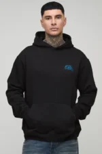 Tall Oversized Gothic Dove Rhinestone Graphic Hoodie 1