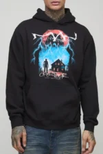 Tall Oversized Gothic OFCL TOUR Man Vintage Wash Print Hoodie