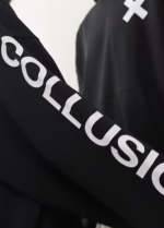 Unisex Boxy Logo Hoodie COLLUSION black 1