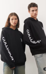 Unisex Boxy Logo Hoodie COLLUSION black 2