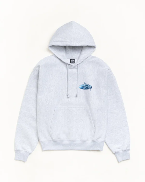 WAVE OVAL HOODIE Ash Heather