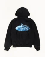 WAVE OVAL HOODIE black 1