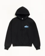 WAVE OVAL HOODIE black