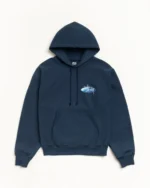 WAVE OVAL HOODIE navy
