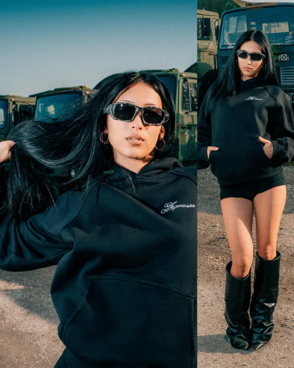 amosesclothing signature hoodie black