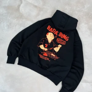 Bada Bing X UN IK 'Snitches' Heavyweight Hoodie - Black bacl