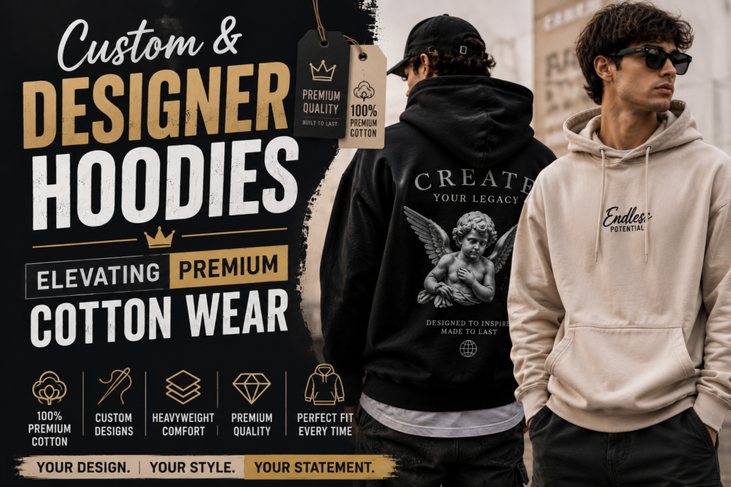Custom & Designer Hoodies: Elevating Premium Cotton Wear