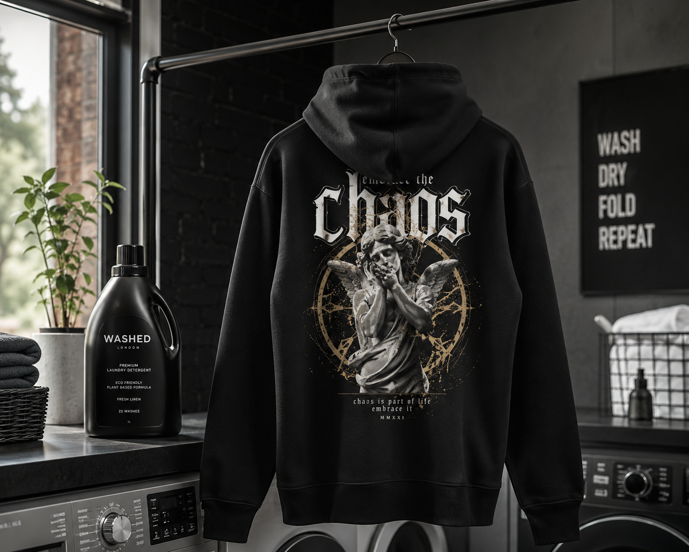 Washing Graphic Hoodies