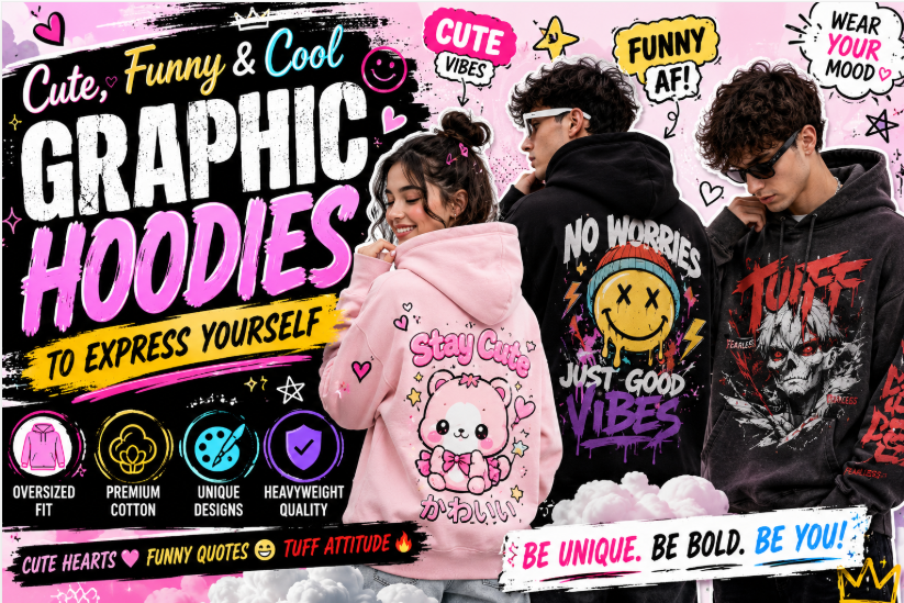 cute graphic hoodie