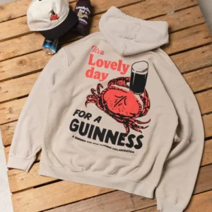 Guinness x UN IK Crab Vintage Washed Hoodie - Sand paair