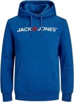 JACK & JONES Men's Jjecorp Logo Sweat Hood Noos Hoodie blue