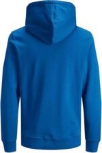 JACK & JONES Men's Jjecorp Logo Sweat Hood Noos Hoodie blue1