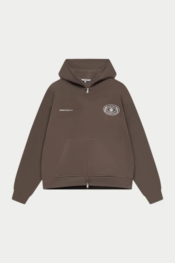 LAKE COMO OVAL GRAPHIC HOODIE brown 1