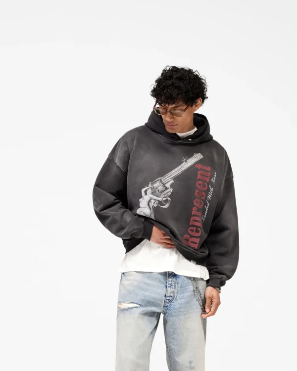 Loaded With Love Hoodie stained-black 1