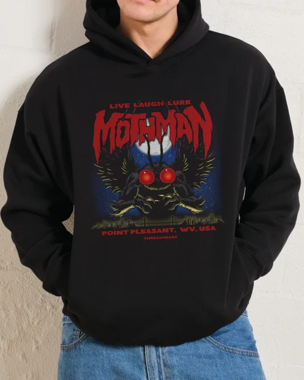 Mothman - Live Laugh Lurk Hoodie black 1