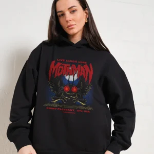 Mothman - Live Laugh Lurk Hoodie black