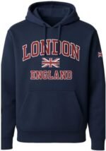 New London England Premium Embroidered Men's Hoodies blue1
