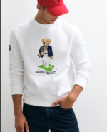 Polo Ralph Lauren Wimbledon capsule classic bear print sweatshirt in white 2