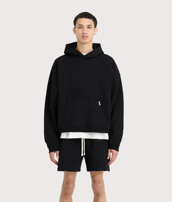 REPRESENT Initial Boxy Oversized Hoodie in black