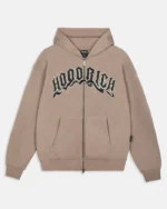 Ritual Oversized Zip Hoodie Brown White Black